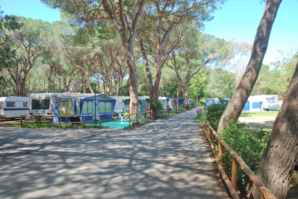 Campingplatz am Meer in der Toskana